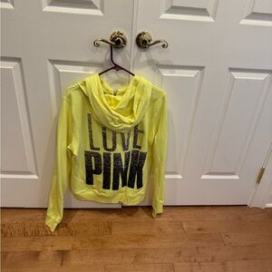 Love Pink Neon Yellow Green hoodie